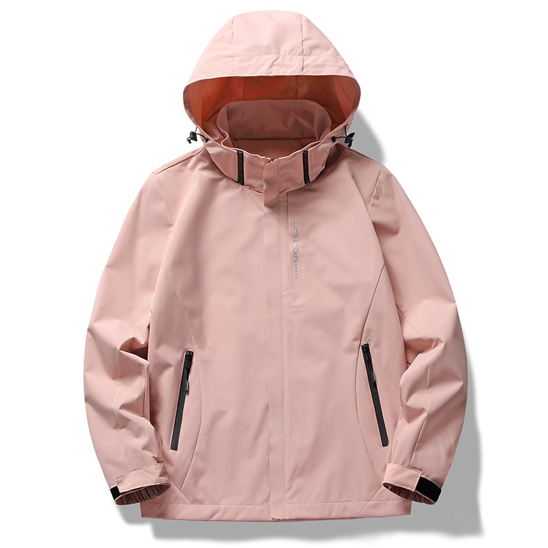 Einlagige, dünne, elfenbeinweiße, bestickte Teamuniformjacke für Herren und Damen_voghion.com