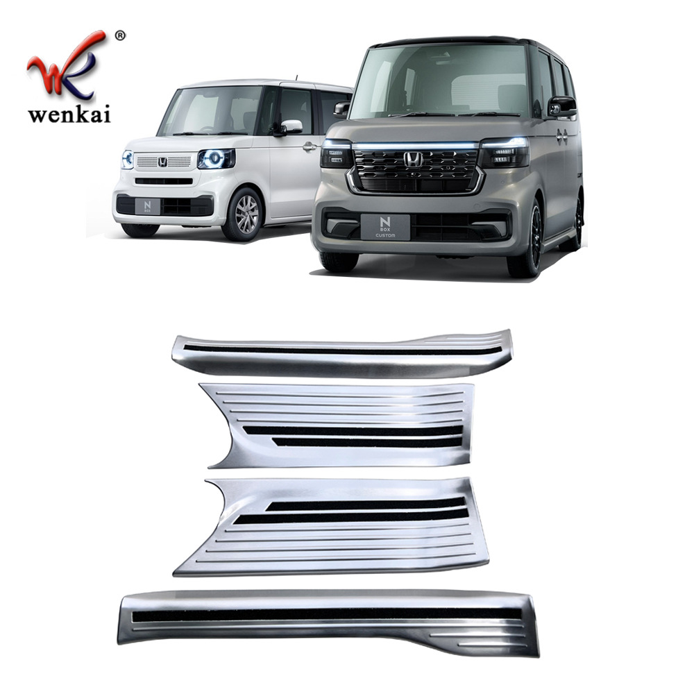 Adecuado para Honda 23 N-BOX modificado pedal de bienvenida JF5 JF6 especial puerta Acero inoxidable alféizar protección