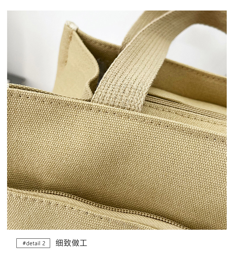 New wholesale fashionable and high-quality canvas handbag, simple and portable, easy to carry for going out, versatile lunch box and bento bag undefined