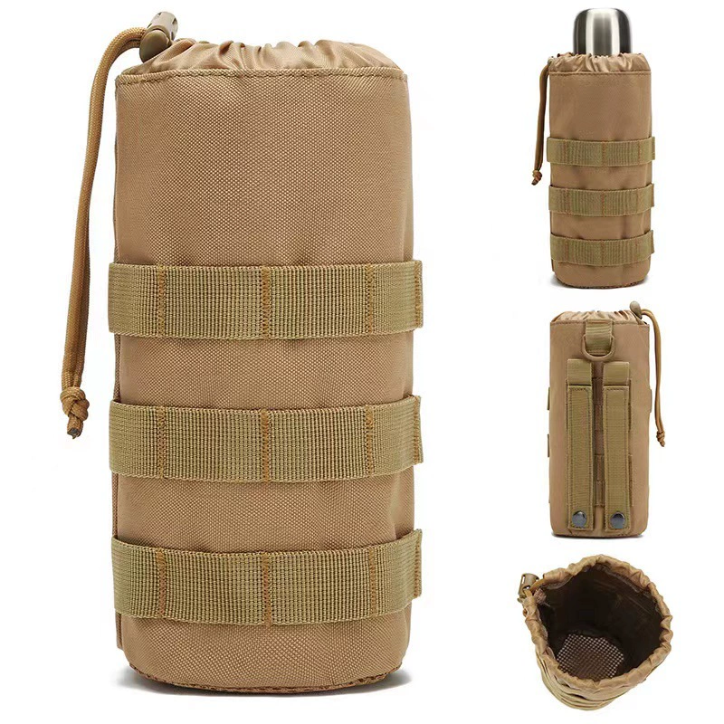 Тактический Набор чашек MOLLE System Сумка для чайника для воды Военный вентилятор Открытый набор чайников для воды Талия Подвесная тактическая сумка для чайника Камуфляж прикреплен
