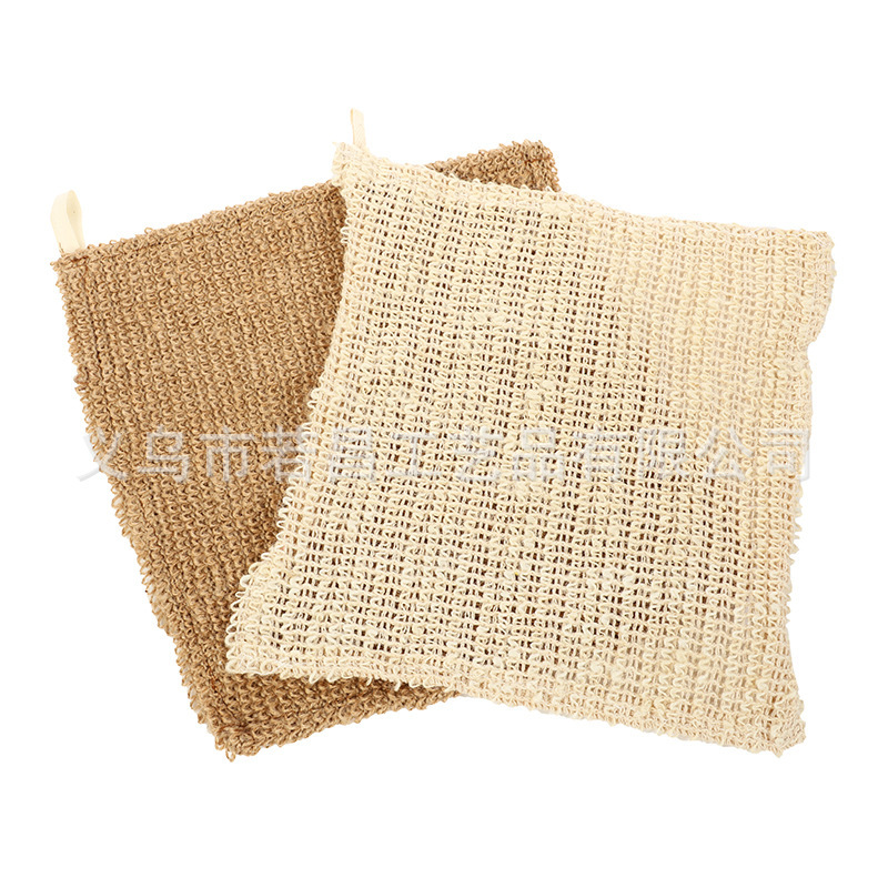 Jute Cotton Linen Towel Cloth Scrubbing Strip Corneous Facial Balsam Bath Massage Towel Scrubbing Mud Bath Towel Foaming Square Towel