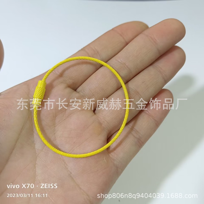 現物カラー塗装ワイヤーリング塗装ワイヤーリングステンレスワイヤーリングロープキャンディー色ワイヤーロープ|undefined