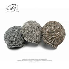 帽子男秋冬季新款针织帽鸭舌帽英伦复古报童帽八角帽女士贝雷帽潮