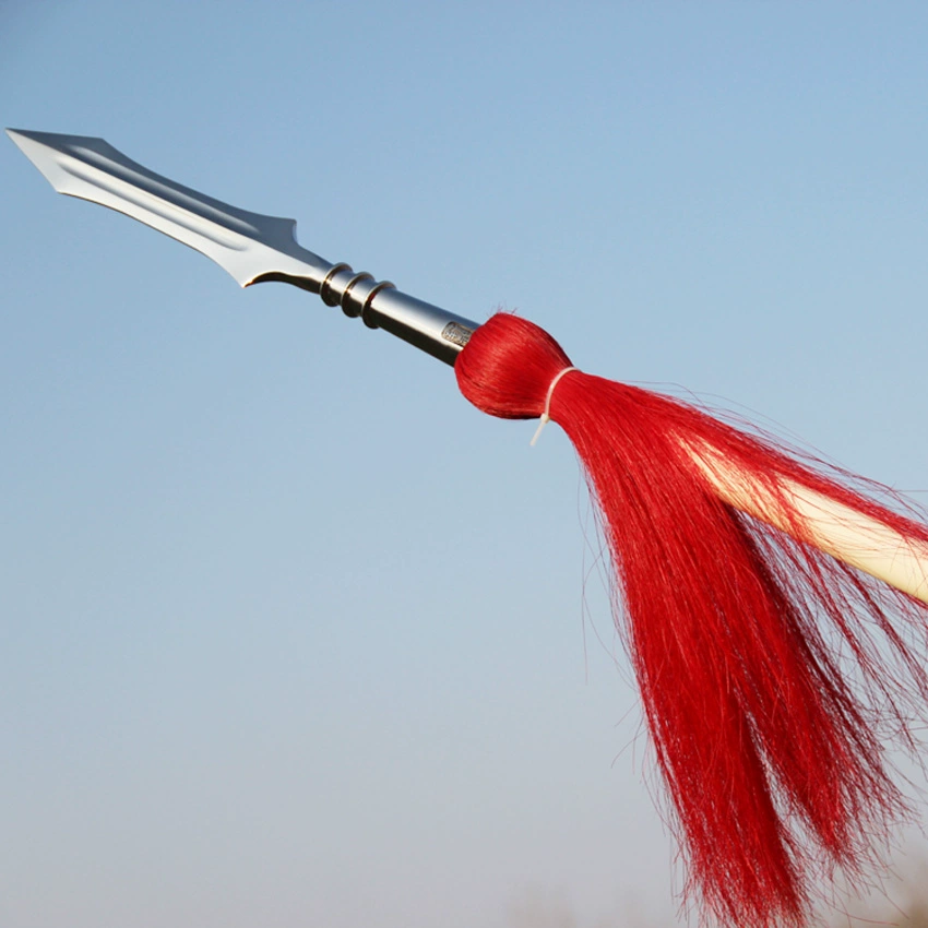 Красный пистолет белый воск стержень боевых искусств пистолет повелитель Чжао Цзилун Копье Тай Чи Большой пистолет из нержавеющей стали Красный сакура