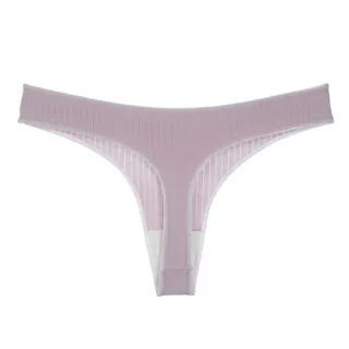 定制夏季新品女士低腰内裤螺纹布棉性感丁字裤D304