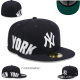 Closed Cap Yankees Baseball Cap Ny Embroidered Flat Brim Hat Non-Adjustable Hip-Hop Size Hat Foreign Trade Wholesale