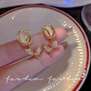 Silver needle, retro brand small earrings, silver 925 sample, Korean style, wholesale