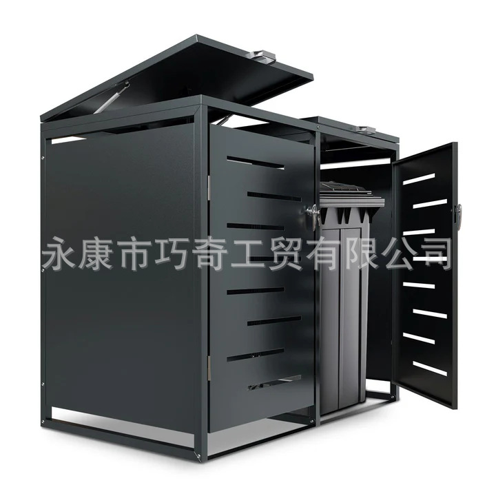 户外镀锌板垃圾桶分类箱 欧洲邮购包装铁艺垃圾柜隐藏垃圾桶