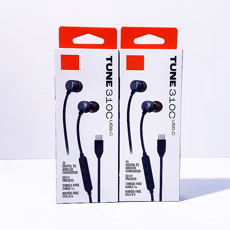 Foreign trade in-ear tuning with microphone subwoofer Original headphones for JBL TUNE T310C