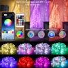 Cross -border dedicated to new LED point control Bluetooth APP fantasy remote control leather threaded strings Christmas tree festive decoration RGB