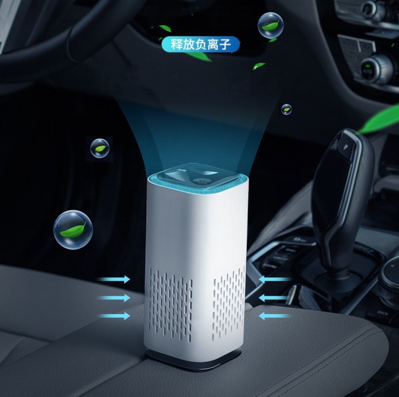 Cross-border car purifier negative ion air purifier household odor removal air purifier desktop purifier