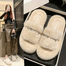 厚底拖鞋;女式皮靴;女式时装单鞋