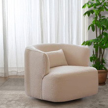北欧简约羊羔绒单人沙发创意小户型客厅服装店懒人设计师款休闲椅
