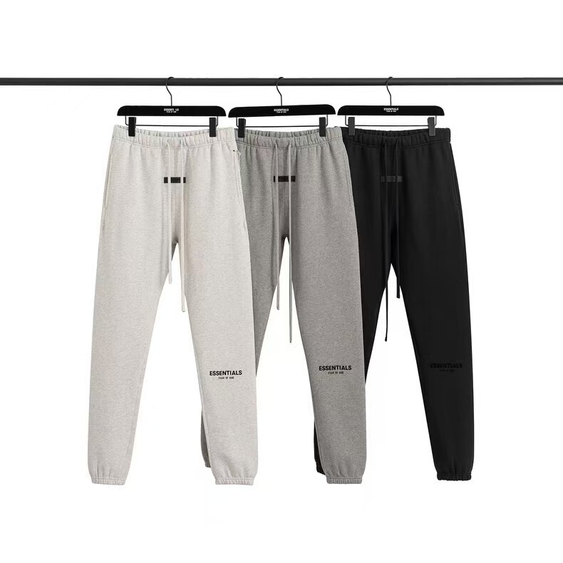 Essentials Multi-Line Pants Long Pants Wide-Leg Pants Unisex Fog Sweatpants Straight-Leg Pants Casual Trendy Brand Loose Fit