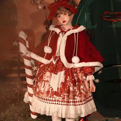 オリジナルデザイン甘い熊ギフトハウス長袖OPワンピースマントかわいいLolita甘いドレス6326