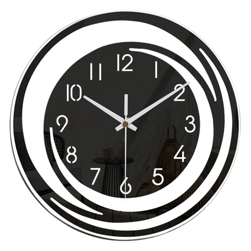 AliExpress transfronteriza Venta caliente Nueva simple reloj de pared de la sala de estar decoración atmosférica Reloj de pared digital Reloj mudo de suspensión