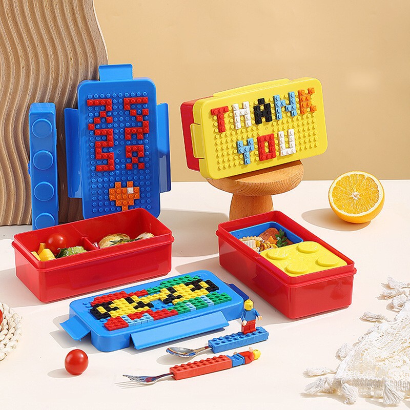 Cross-border Creative Building Blocks DIY Lunch Box Cartoon Lunch Box Building Lunch Box Picnic Box Kidsren's Salad Box Fruit Cross-border Creative Building Blocks DIY Lunch Box Cartoon Lunch Box Building Lunch Box Picnic Box Kidsren's Salad Box Fruit