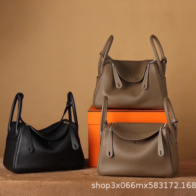 Sewn Lindy Bag Imported Tc Leather Mini Lindy 26Lind30 Doctor Bag Women's Bag Cross-Border Handmade Sewn Lindy Bag Imported Tc Leather Mini Lindy 26Lind30 Doctor Bag Women's Bag Cross-Border Handmade