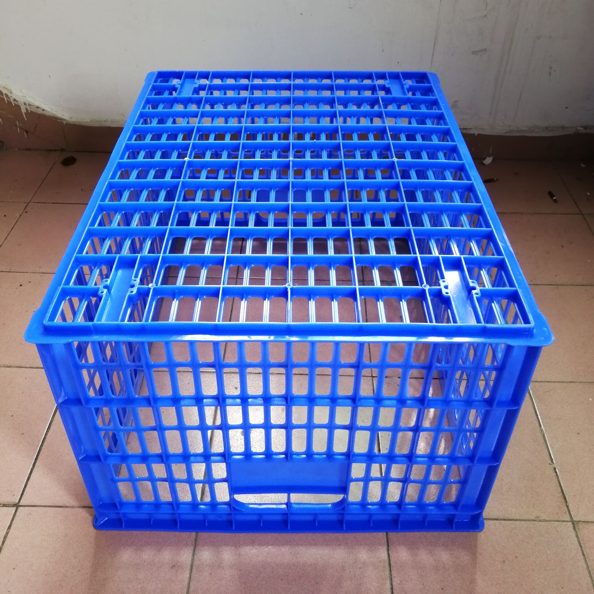 厂家批发大号蓝色塑料工业包装筐长方形塑料框 10号周转箩