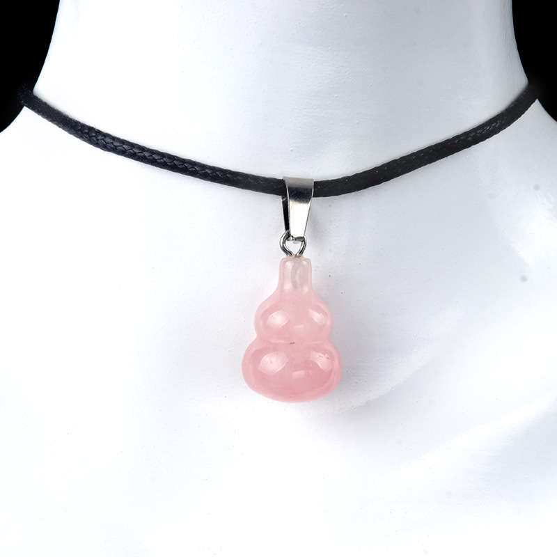 20mmヒョウタンペンダント天然水晶半宝石ヒョウタンペンダントDIYイヤリングネックレスアクセサリーアクセサリー|undefined