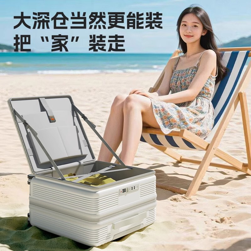新しいスーツケーストロリーケース 18inch 多機能サイドオープン大容量トロリーケースビジネス 20 パスワードスーツケース|undefined