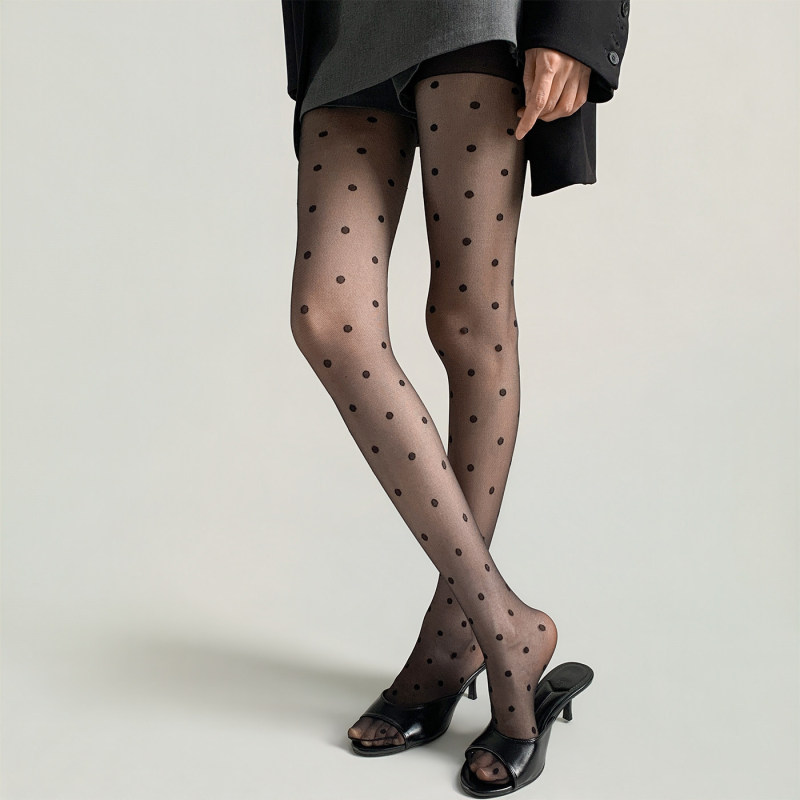 Large Polka Dot Black Stockings for Women, 0D Ultra-Thin Summer Anti-Snag Durable Bare Leg Illusion Stockings, Multi-Color Sexy Pure Desire Polka Dot Stockings Large Polka Dot Black Stockings for Women, 0D Ultra-Thin Summer Anti-Snag Durable Bare Leg Illusion Stockings, Multi-Color Sexy Pure Desire Polka Dot Stockings