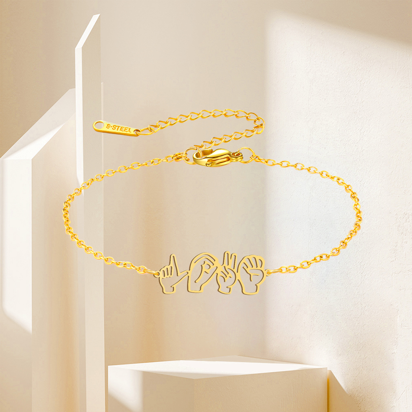 Bracelets Classification 304 Stainless Steel Chain Material cable chain Chain Type 1 Piece Quantity Simple Style Solid Color 304 Stainless Steel Plating Men's Bracelets Men's Chain Bracelets