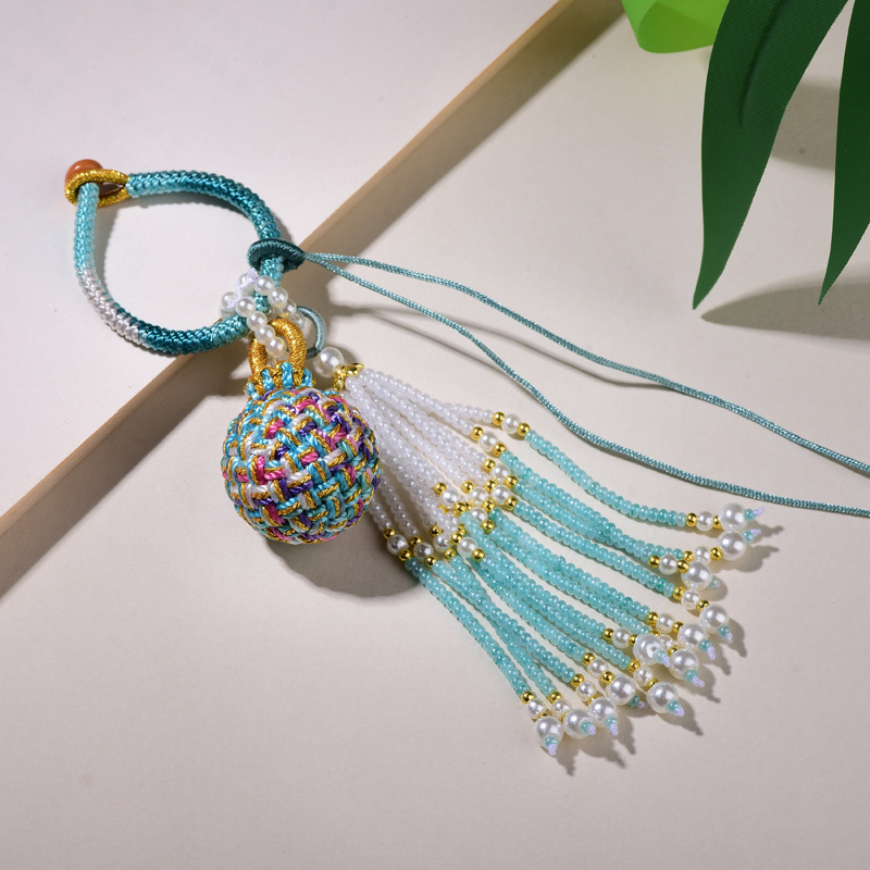 新しい手織り (ボール) ビンゴ転送ボールバッグペンダントバッグペンダントタッセル DIY ファッショントレンド|undefined