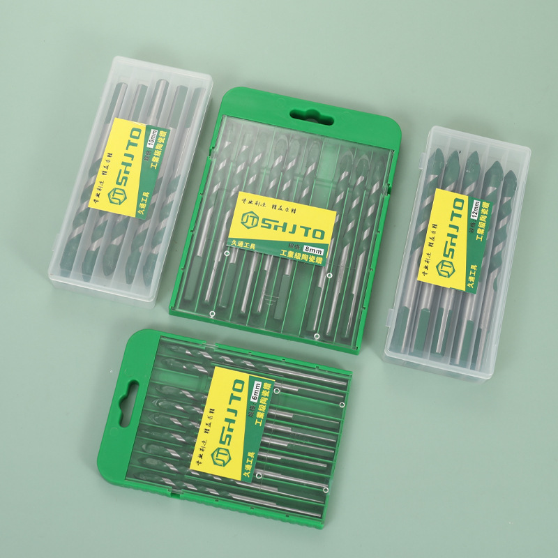 Triángulo giro taladro azulejo de vidrio de cerámica Negro Triángulo taladro de perforación multifunción 6mm traje fabricante