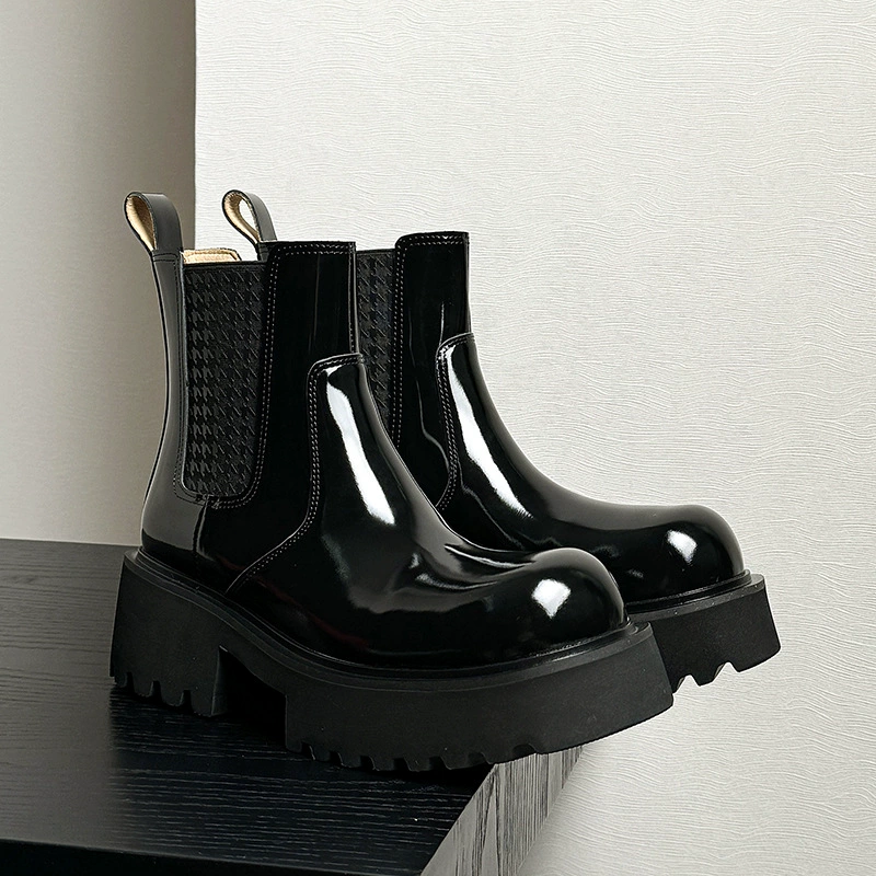 Оригинальные новые ботинки Chelsea с толстой подошвы для мужчин на 6 см