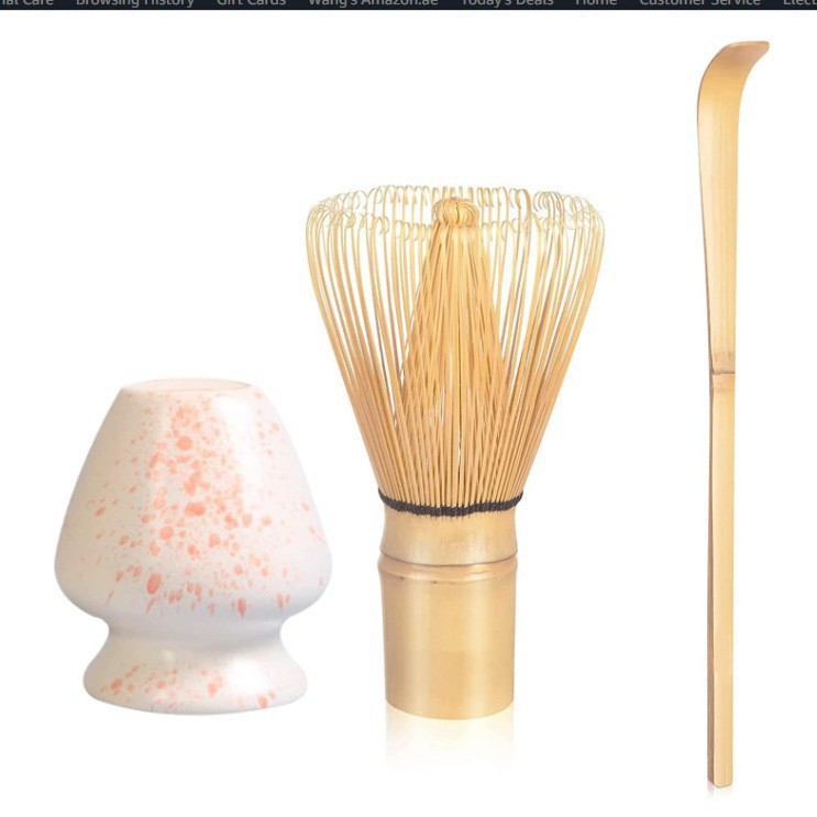 Conjunto de herramientas de matcha de cerámica transfronteriza con cuenco de boca, herramientas de orden de té, cuenco de matcha japonés con conjunto de paneles de té