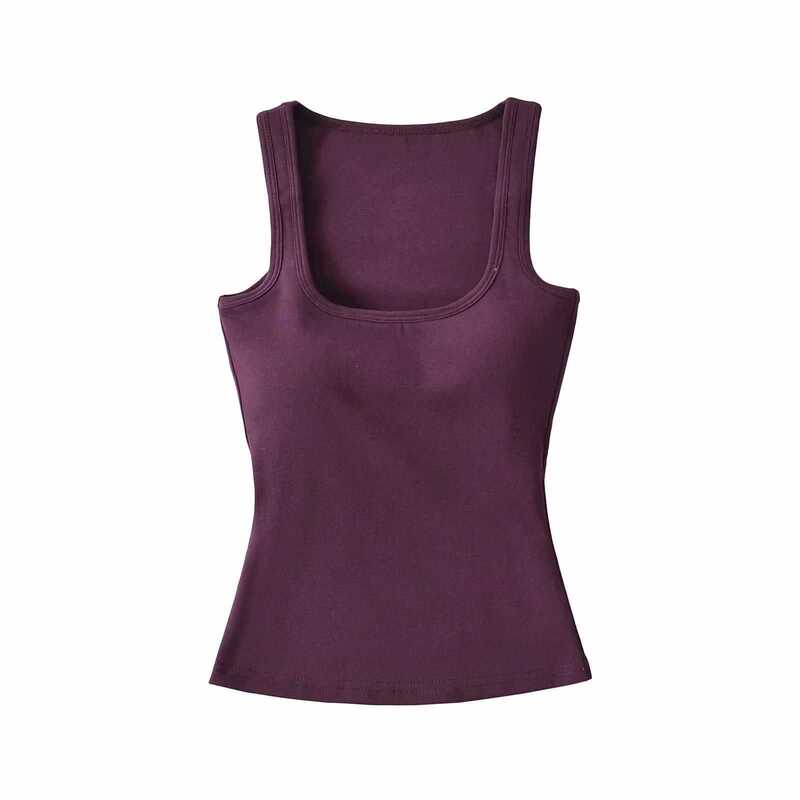 Pure Desire Internet Celebrity Breast Pad Shows Figure Slimming Waist Inner Vest Sweet Hot Girl Collar Versatile Short Top