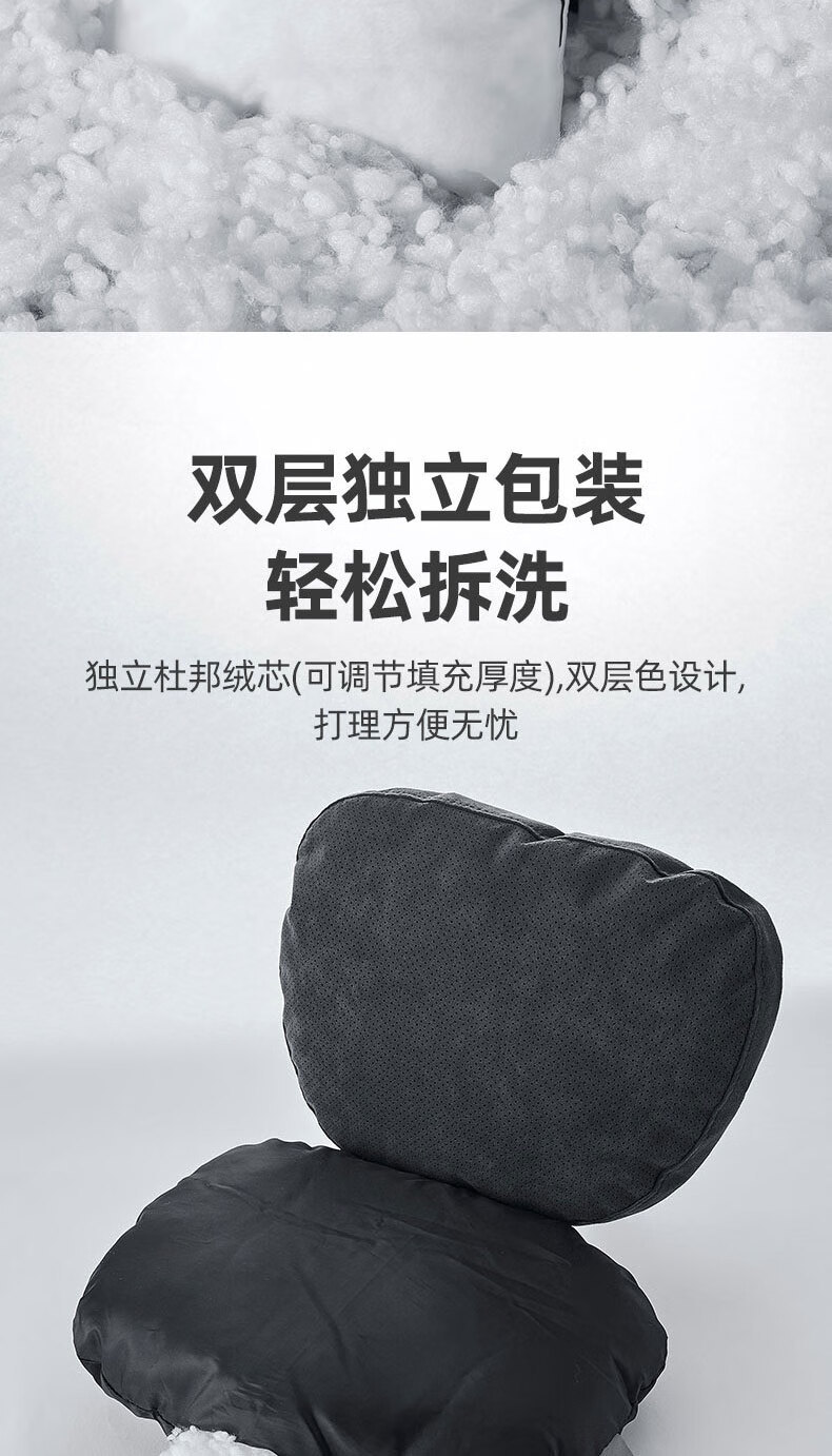 Suitable for S-Class Maybach Car Headrest Lumbar Support Car Neck Pillow Cushion Tesla Bmw Same Model Car Accessory