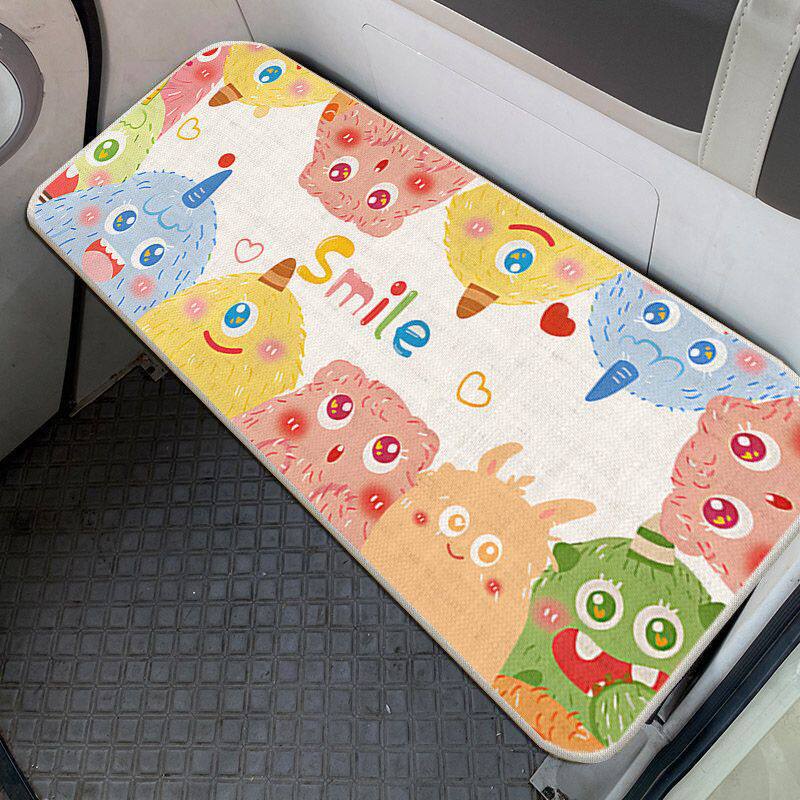Cartoon three-wheeled electric vehicle ice silk seat cushion, cool and breathable, universal seat cushion, cute, dirt-resistant, decorative seat pad for the car