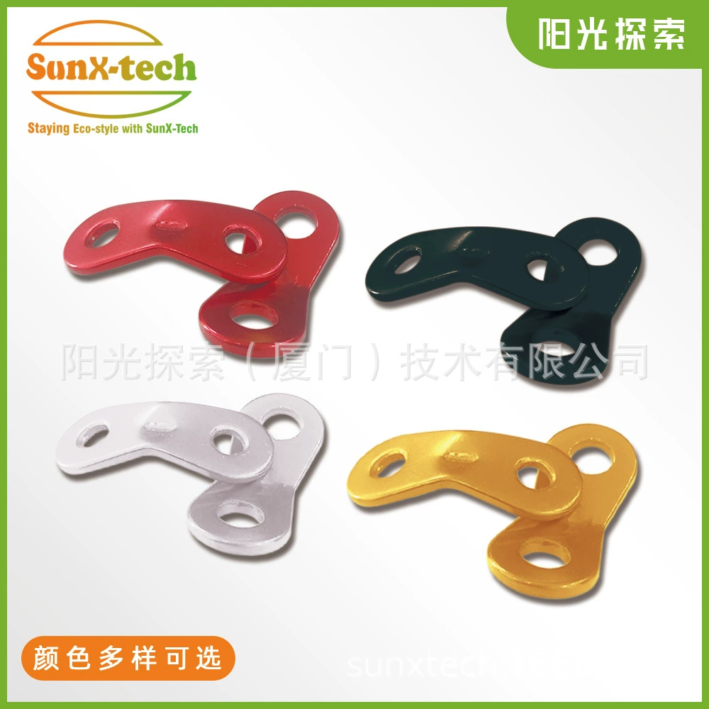 Зажим для троса с двойным кольцом, ветрозащитный фиксатор из алюминиевого сплава, зажим для шнурка с отверстием 6/7 мм, аксессуары для кемпинговых палаток