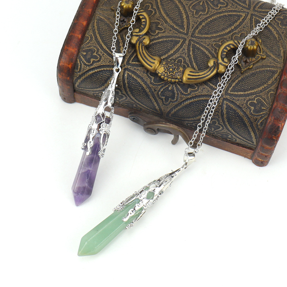 Simple Style Leaf Agate Plating Pendant Necklace 1 Piece