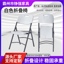 跨境塑料折叠椅hdpe吹塑靠背椅户外休闲便携式凳子家用餐椅小椅子