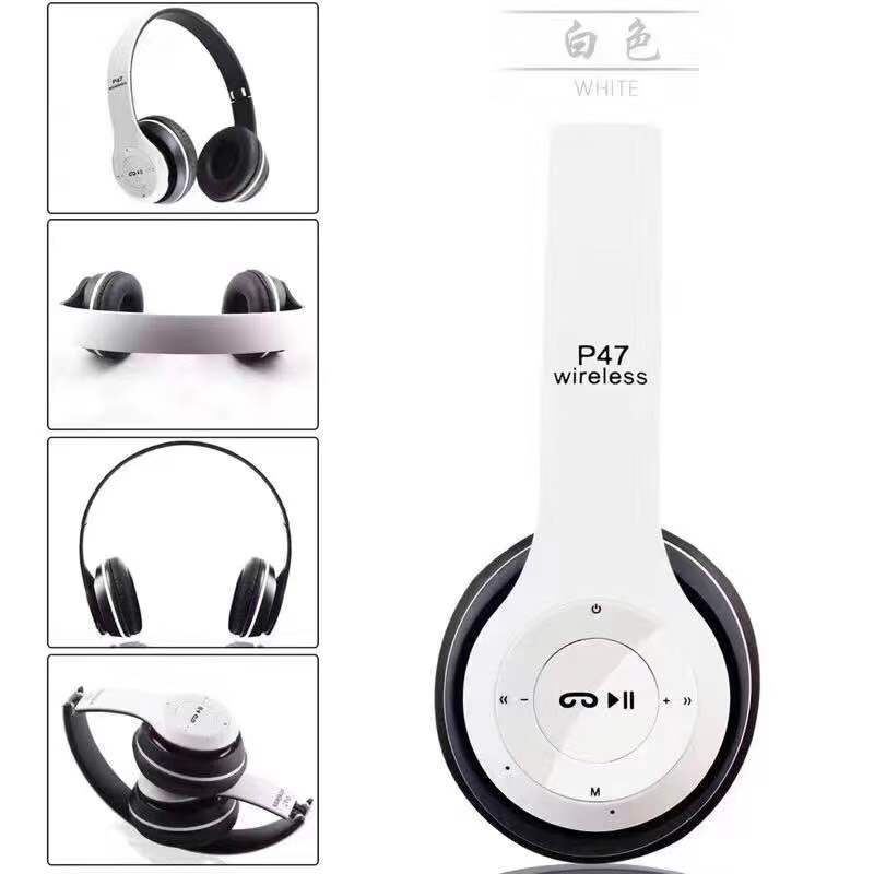 P47 caliente transfronterizo auricular Bluetooth subwoofer plegable auriculares inalámbricos auriculares venta directa de fábrica al por mayor