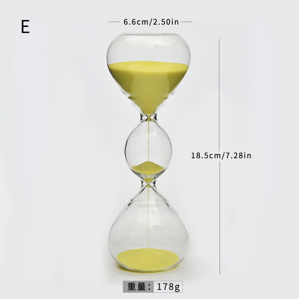 Reloj de arena de vidrio creativo temporizador de reloj de arena a rayas esférico de tres capas personalizado fabricante de decoración del hogar nórdico al por mayor