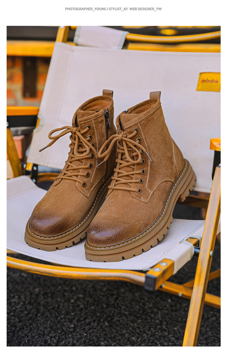Martin Herren Desert Boots Gelb Englisches Design Arbeitsstiefel_voghion.com
