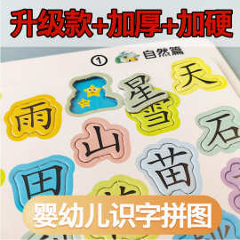 3-6岁早教婴幼儿识字拼图宝宝看图认字神器进阶启蒙儿童益智玩具