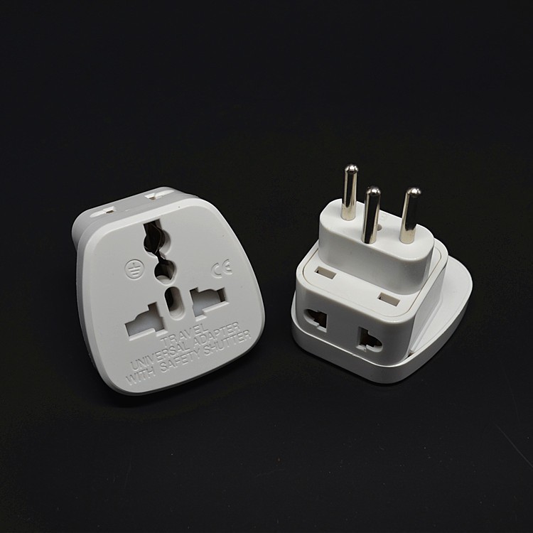 瑞士标插头卢旺SSI-11A白色转换插头出国留学旅游转换器