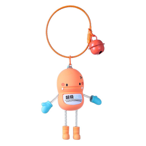 Creative Acrylic Spring Dinosaur Keychain for Women Cute and Exquisite Car Key Chain Bag Pendant Small Gift Wholesale