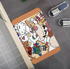 Cartoon Superman Diatom Mud Foot Mat Bathroom Bathroom Mat Technology Cloth Floor Mat Water-Absorbent Quick-drying Bathroom Non-Slip Mat
