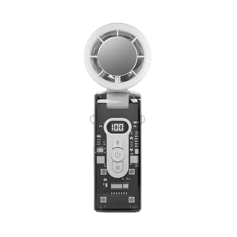 高速ハンドヘルド FC8 冷却ファンポータブル屋外透明メカファン USB ミニデスクトップタービン氷湿布|undefined
