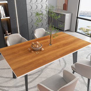 Leather table mat PVC waterproof oil-proof thickened double-sided leather tea table table mat TV cabinet cover cloth table runner wood grain