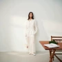 露肩拼接2026抽褶连衣裙