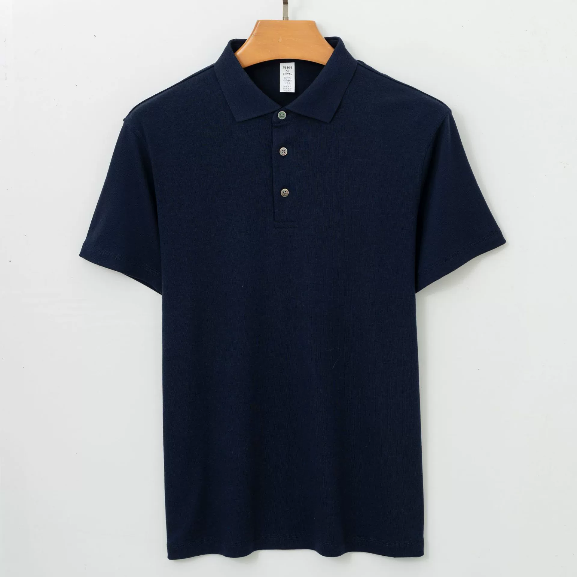 Поли polo из шерсти, элитная летняя футболка с коротким рукавом