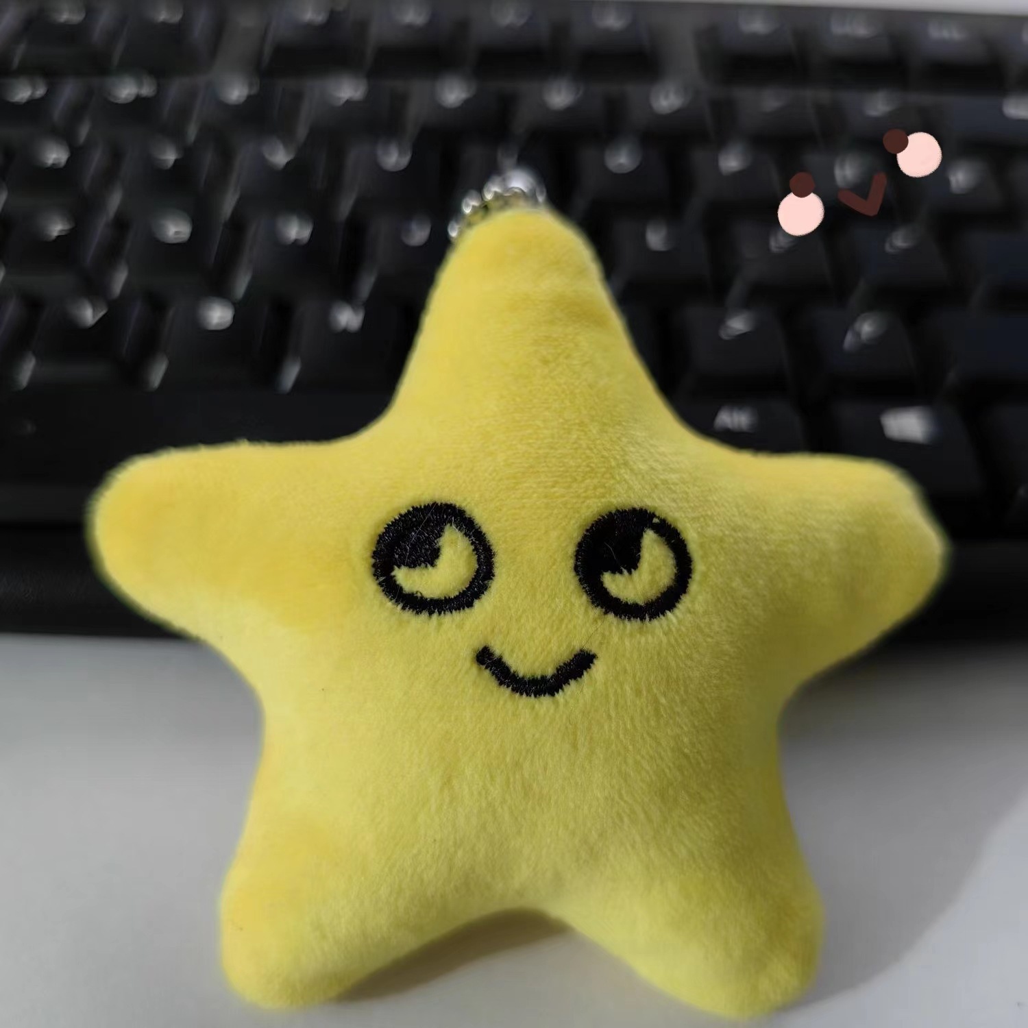 흰색 눈 별 (체인 포함)