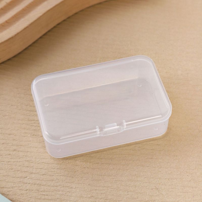透明な長方形の8.5インチおもちゃ用プラスチックボックス、ヘアピン、アクセサリー、部品、小物、小さなカード、イヤホンの整理収納ボックス|undefined
